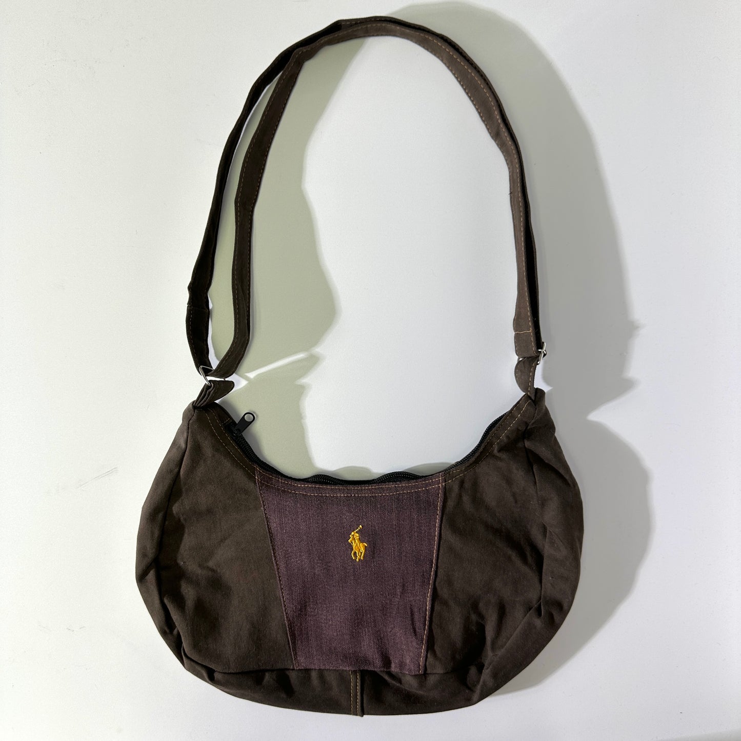 Remade Polo Bag Red & Brown(長度可調教)