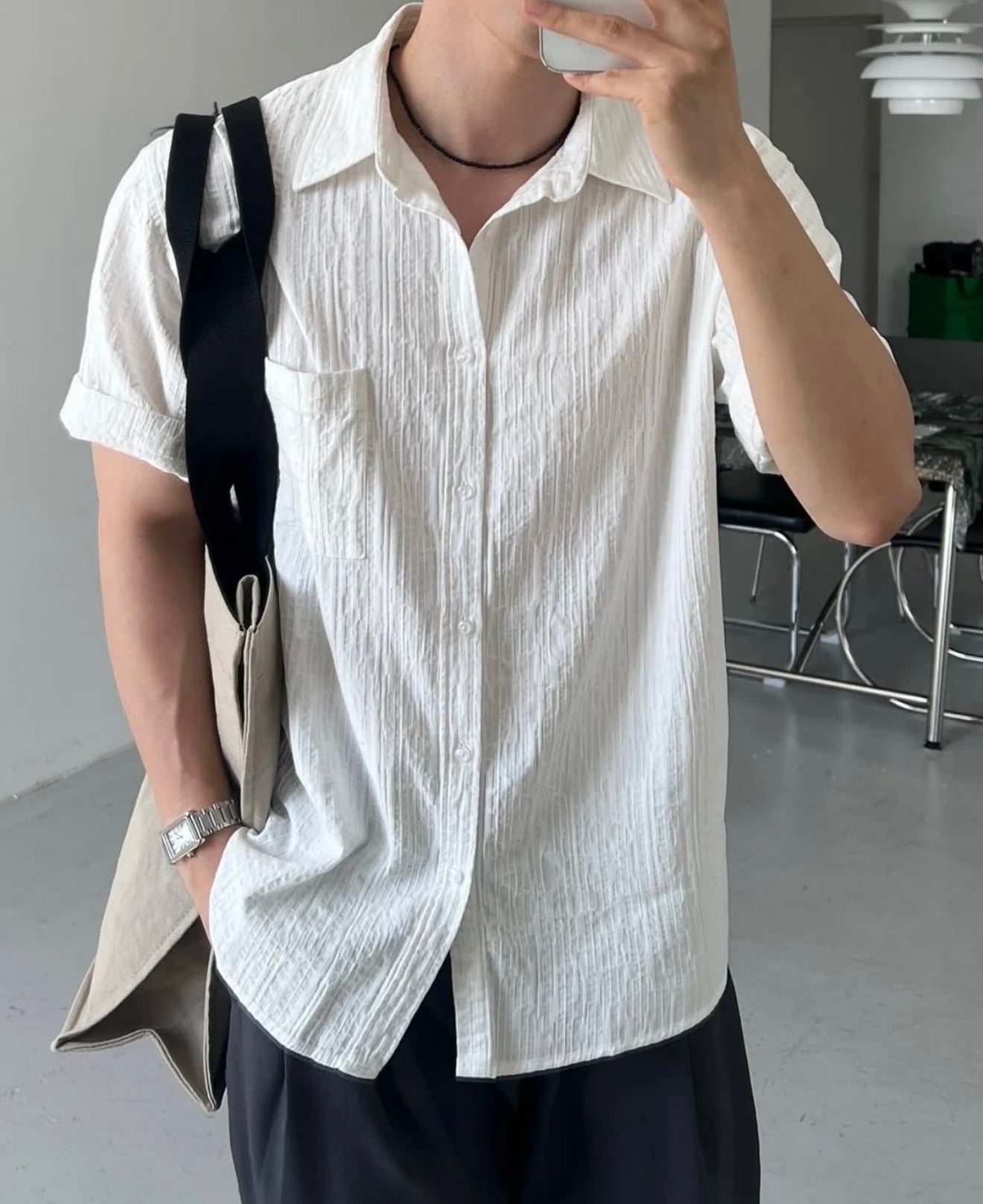 質感拉滿! 皺皺紋理清涼襯衫