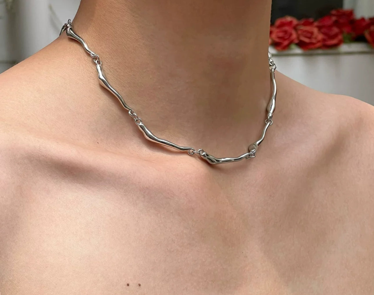 「NEW!」Irregular Basic Chain Necklace簡約設計鎖骨鏈￼