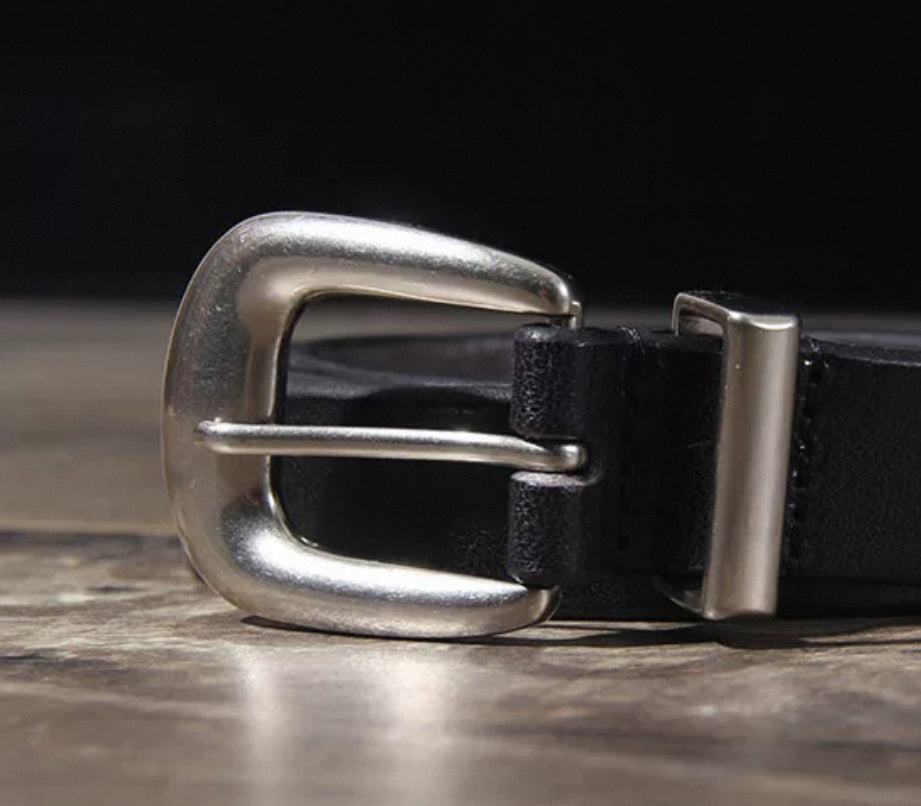 韓系cleanfit銀扣皮帶