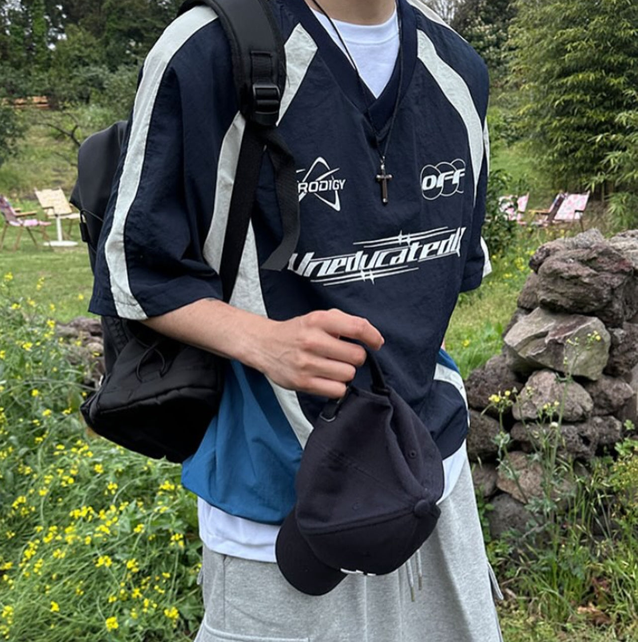 OFF 尼龍材質運動風短袖