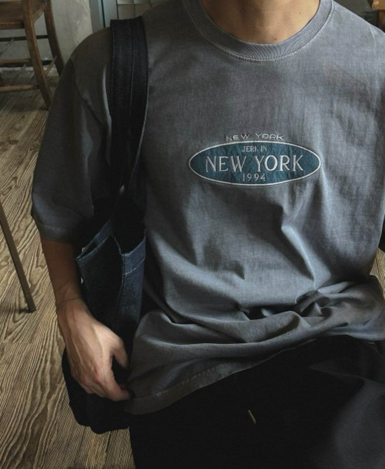 NY 1994印章刺繡棉質短袖