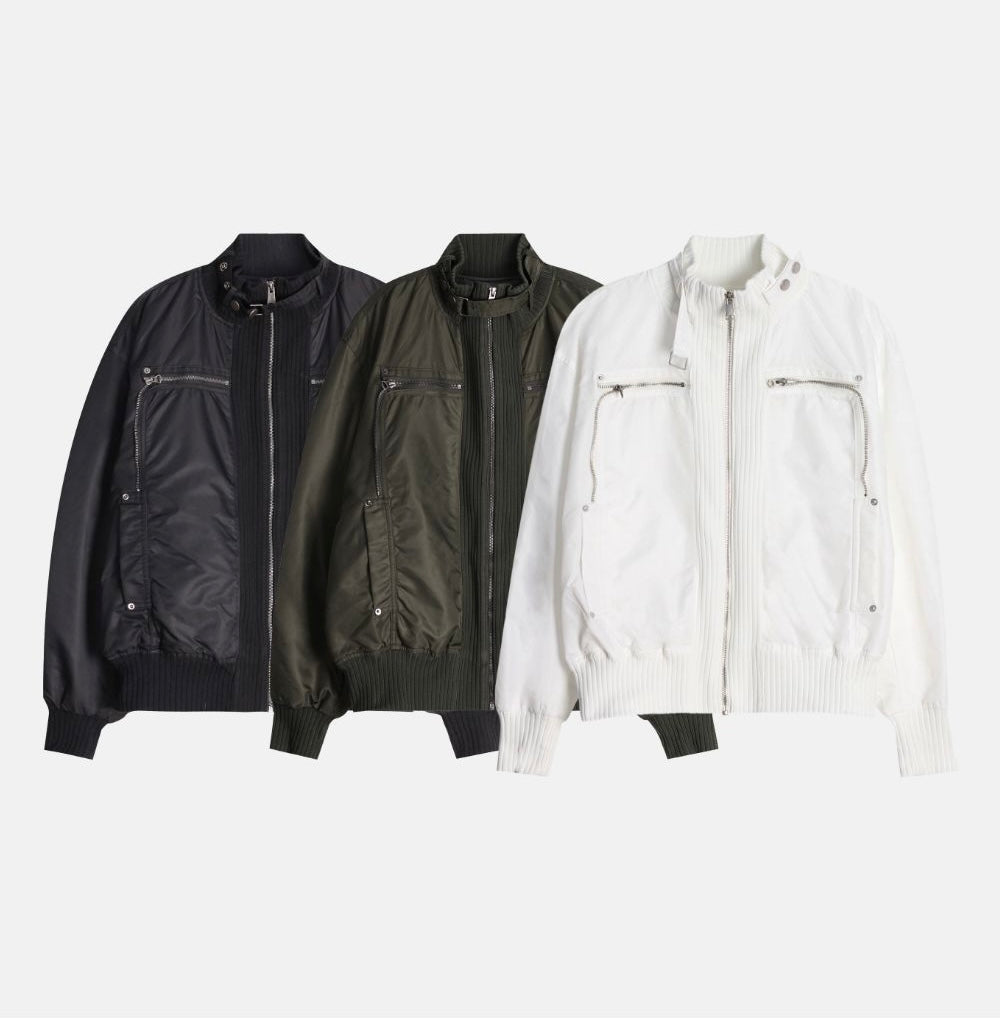 細節加分!高領束帶短款MA1|3色入