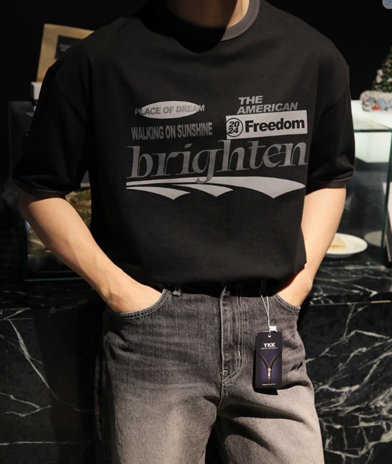 Brighten 棉質印花短袖
