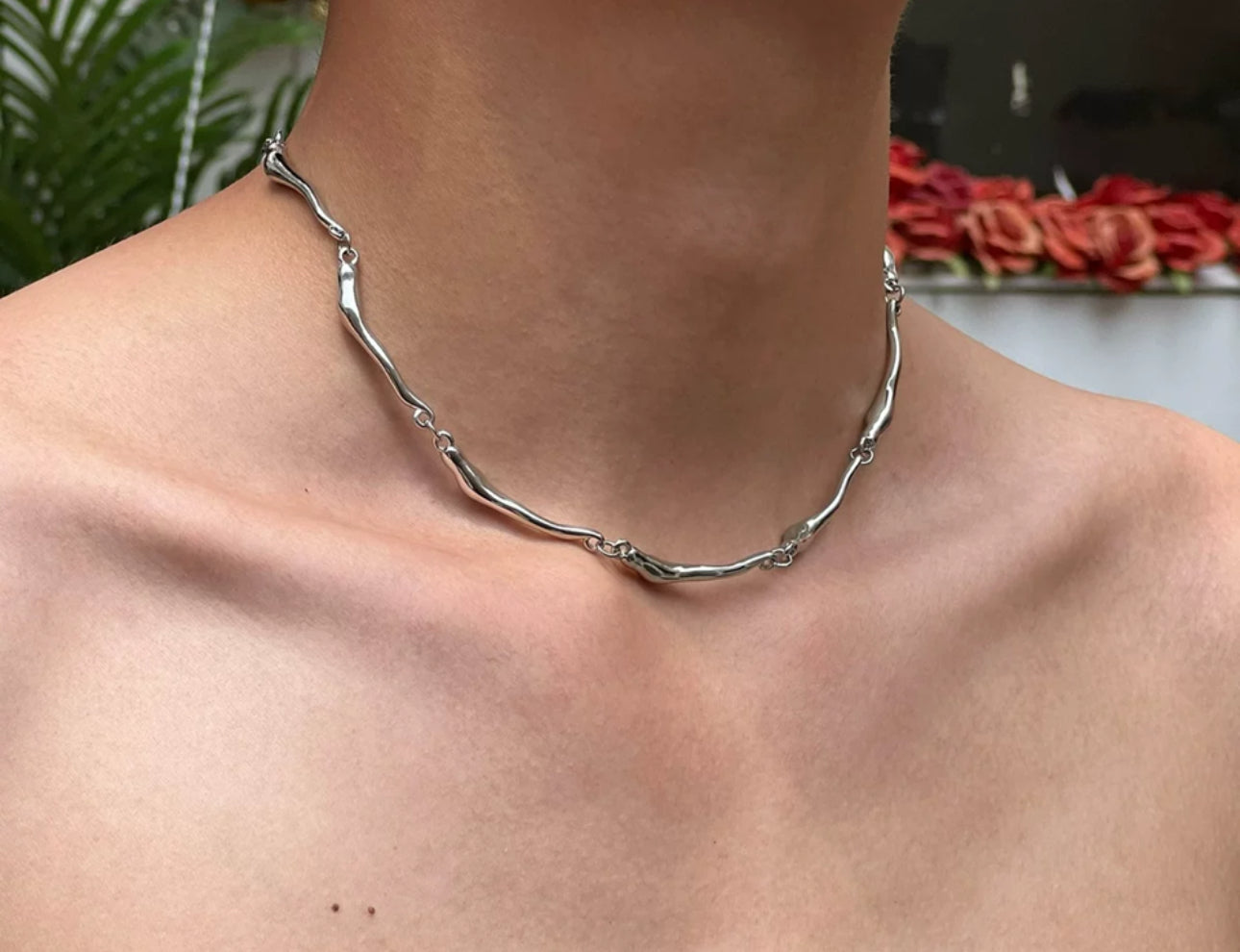 「NEW!」Irregular Basic Chain Necklace簡約設計鎖骨鏈￼