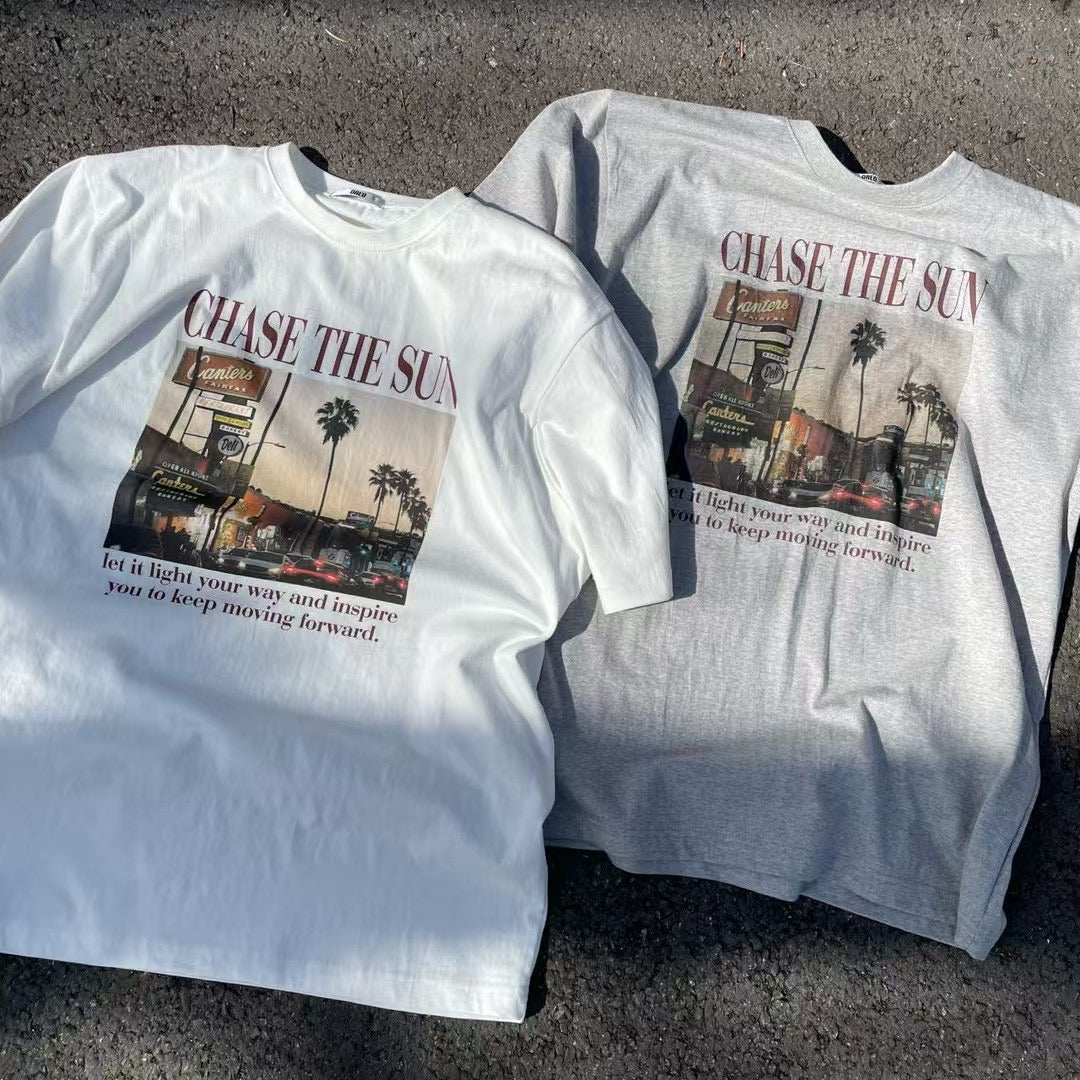 Chase The Sun印花短袖