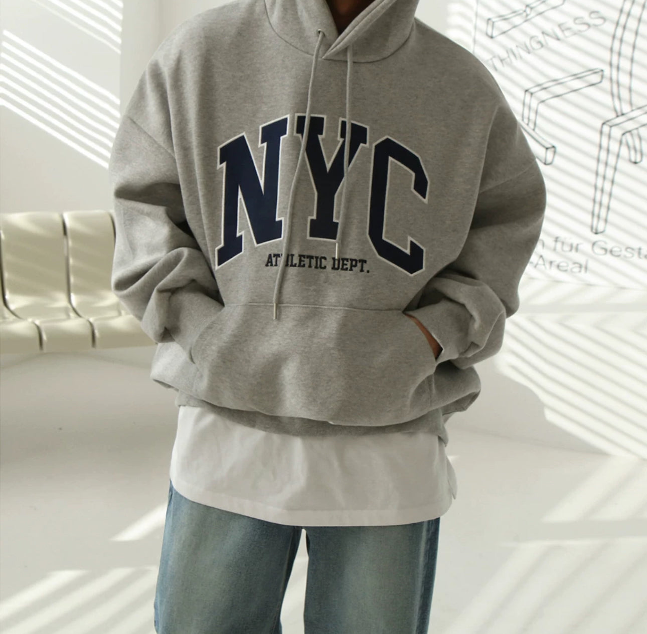 NYC 刺繡Hoodie「新款!」