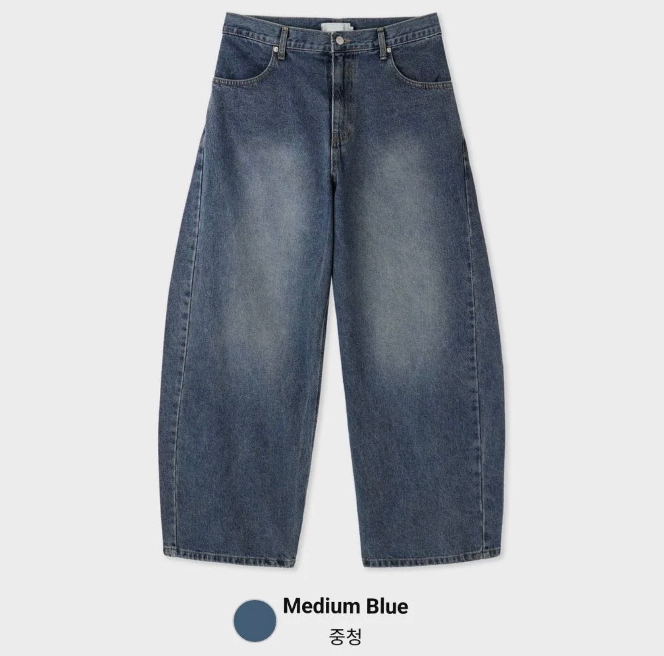 修飾腿形✔️韓製微廓型牛仔褲|2色入