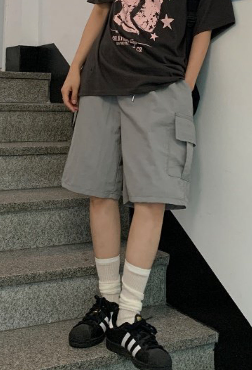 尼龍材質側袋工裝短褲