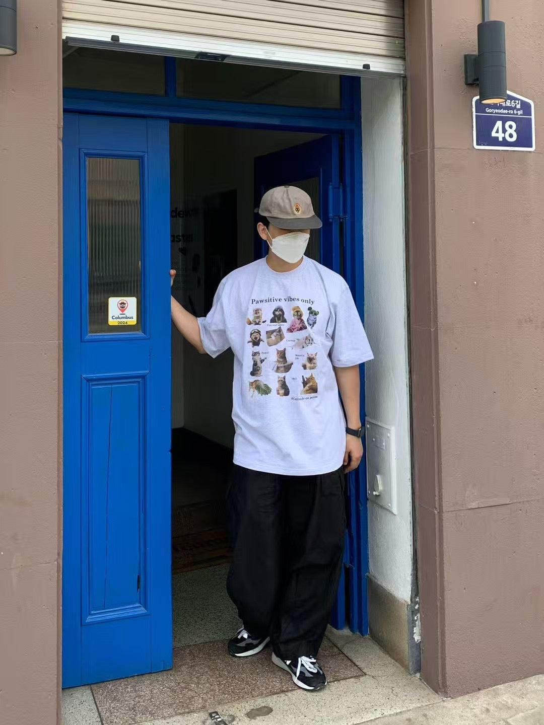 Pawsitive vibes only 貓貓印花短袖