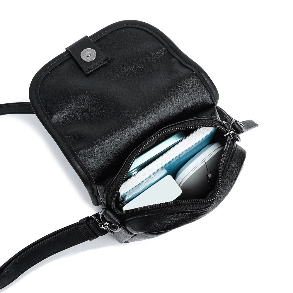 韓系皮質單肩手機包