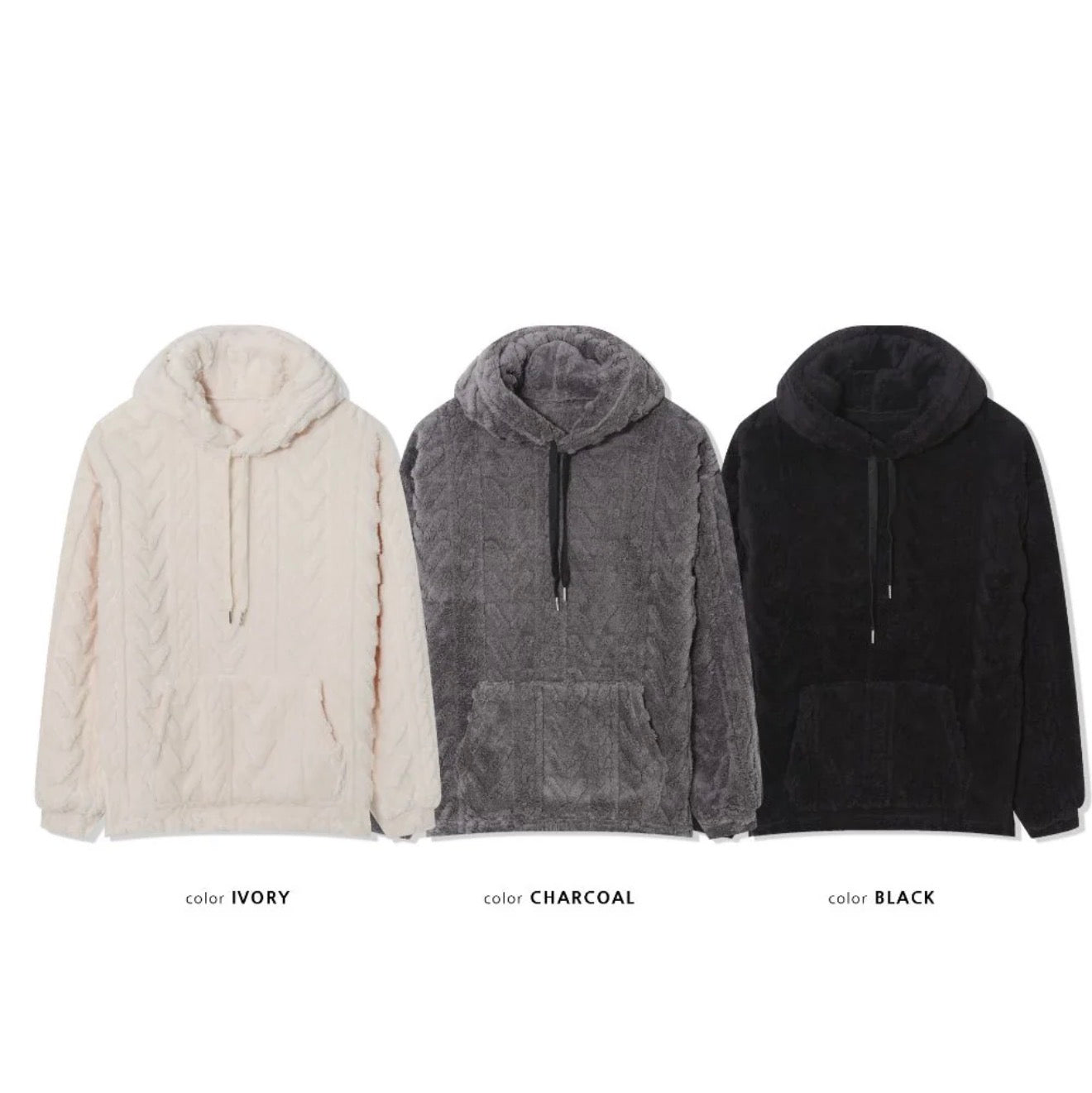 暖笠笠♨️毛絨麻花連帽衛衣|3色入