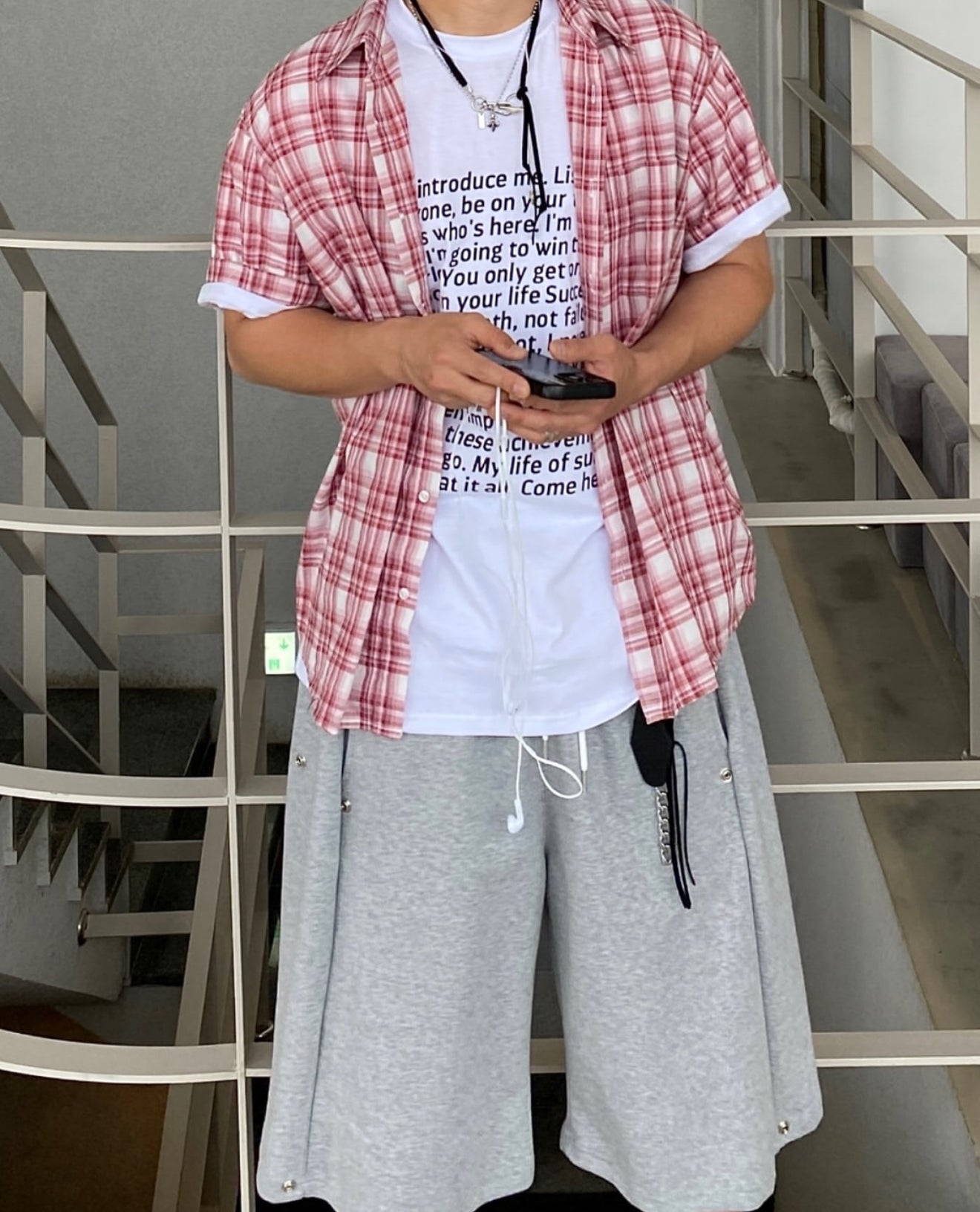 夏日復古格紋襯衫