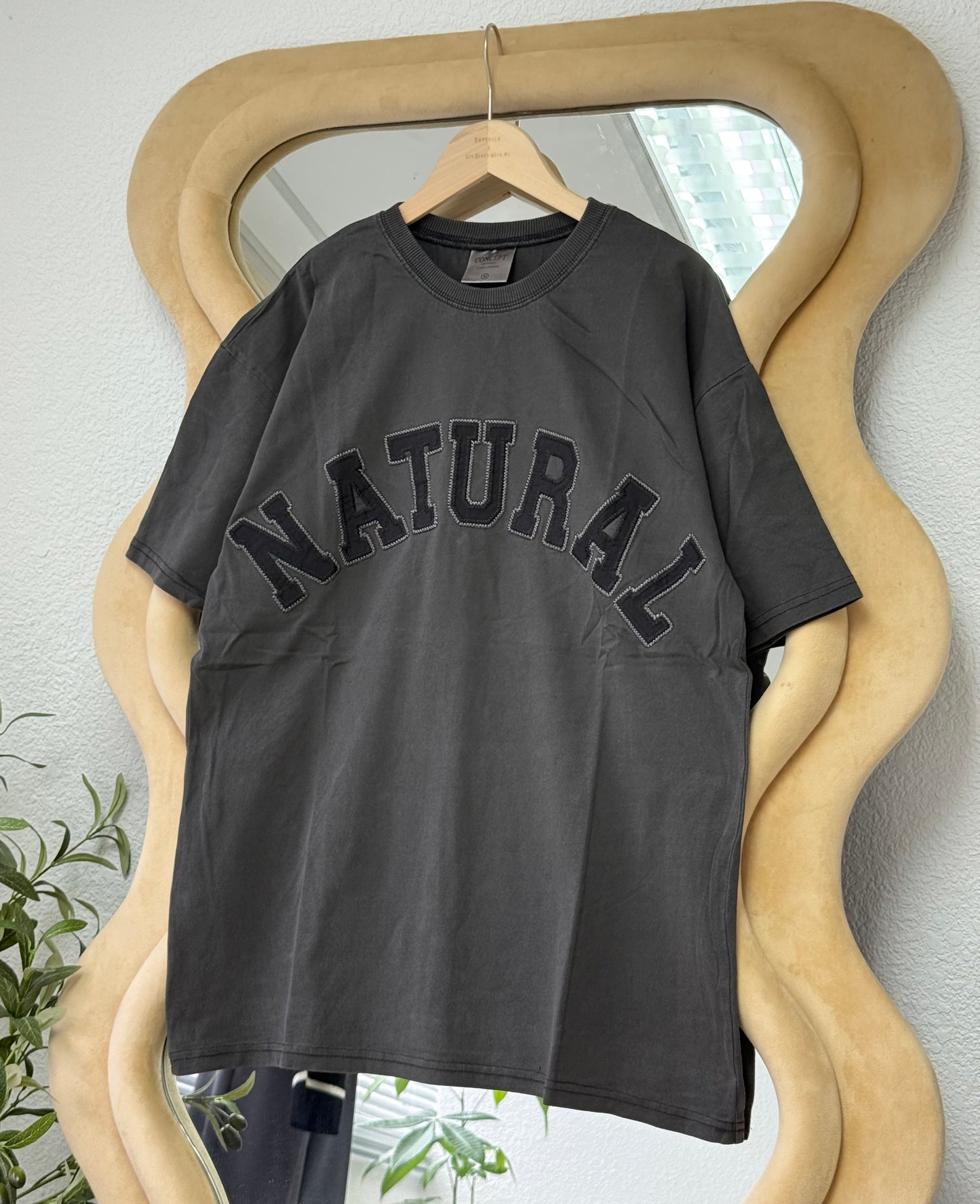 TW NATURAL水洗拼貼布刺繡短袖