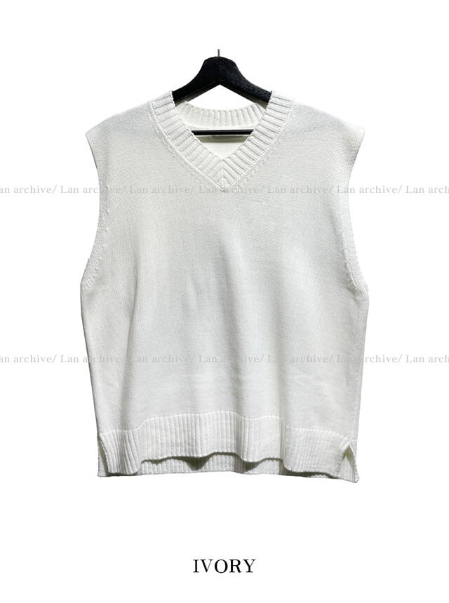 基礎款必入!純色 V領針織背心 | 8色入