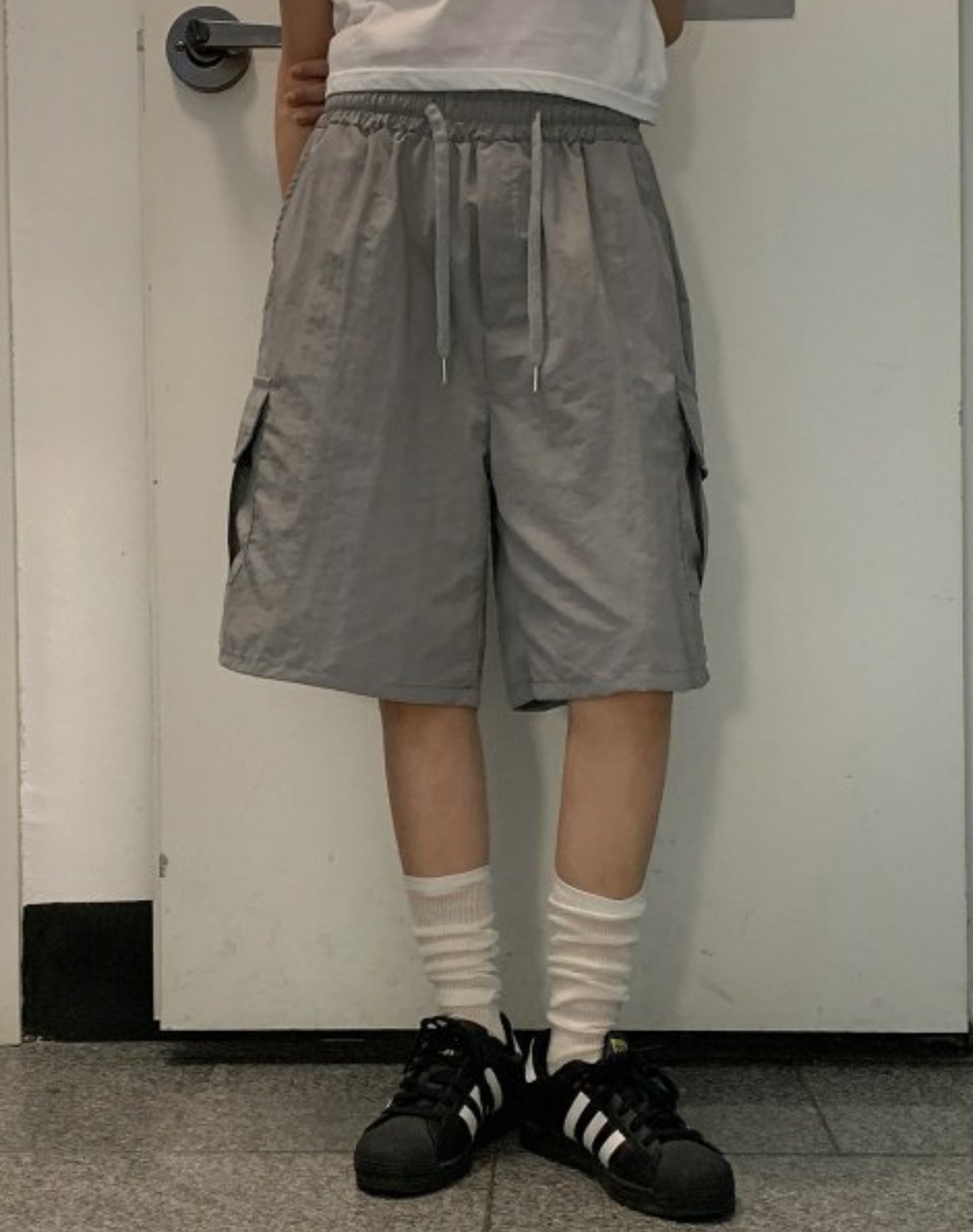 尼龍材質側袋工裝短褲