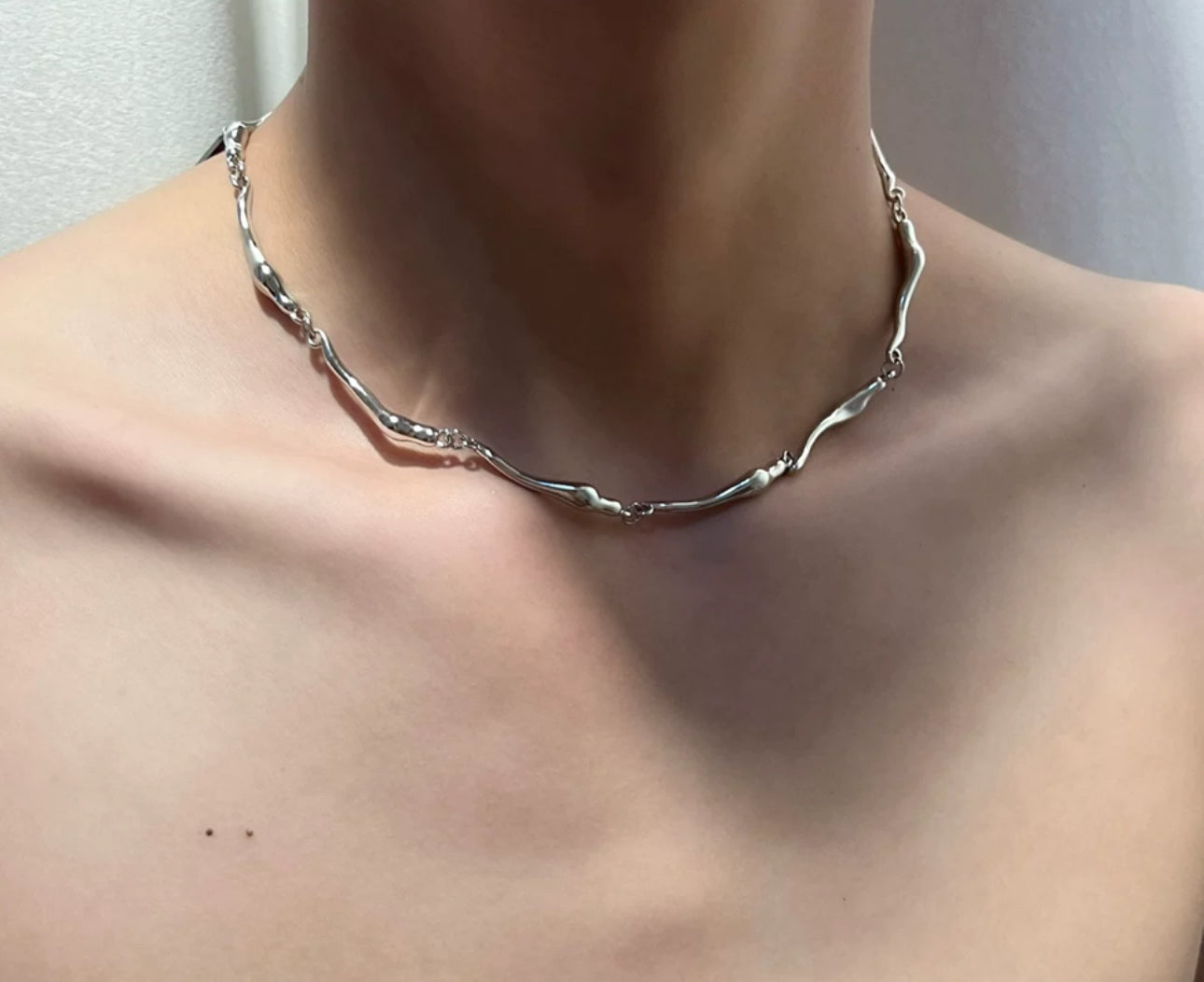 「NEW!」Irregular Basic Chain Necklace簡約設計鎖骨鏈￼