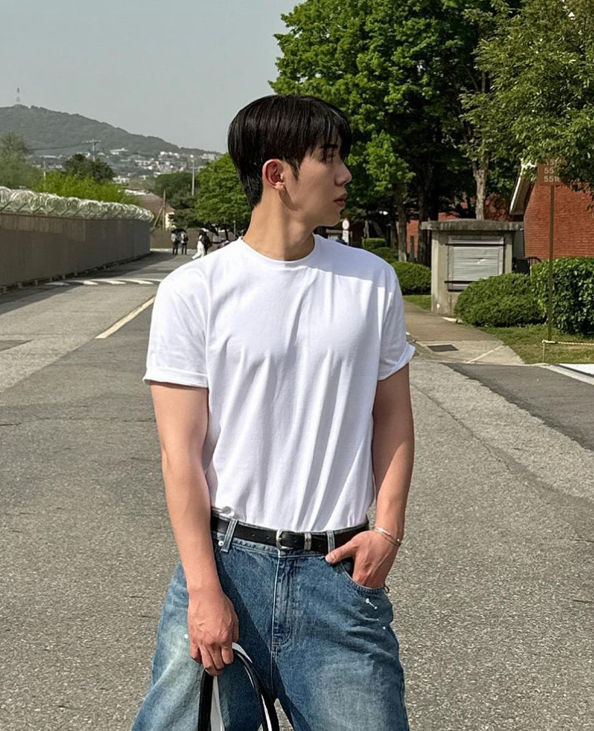 「素T首選！」韓式修身純色短袖