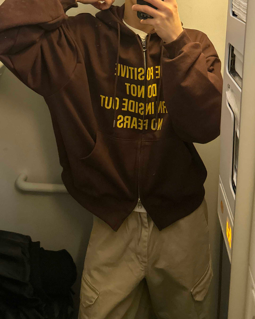 薄款更耐穿🍃Be Positive開胸衛衣|3色入