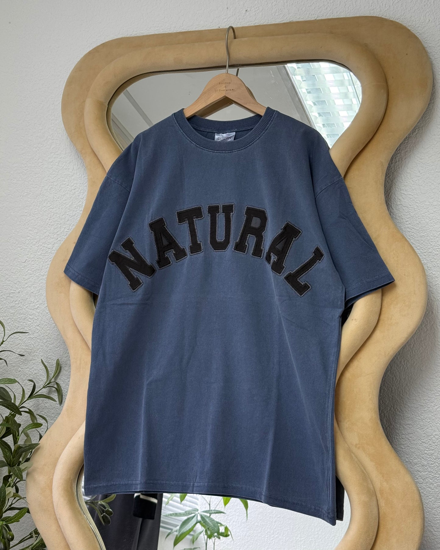TW NATURAL水洗拼貼布刺繡短袖