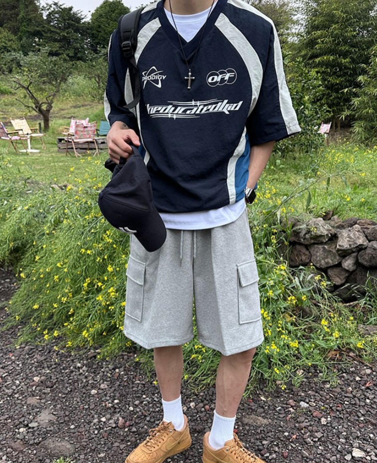OFF 尼龍材質運動風短袖
