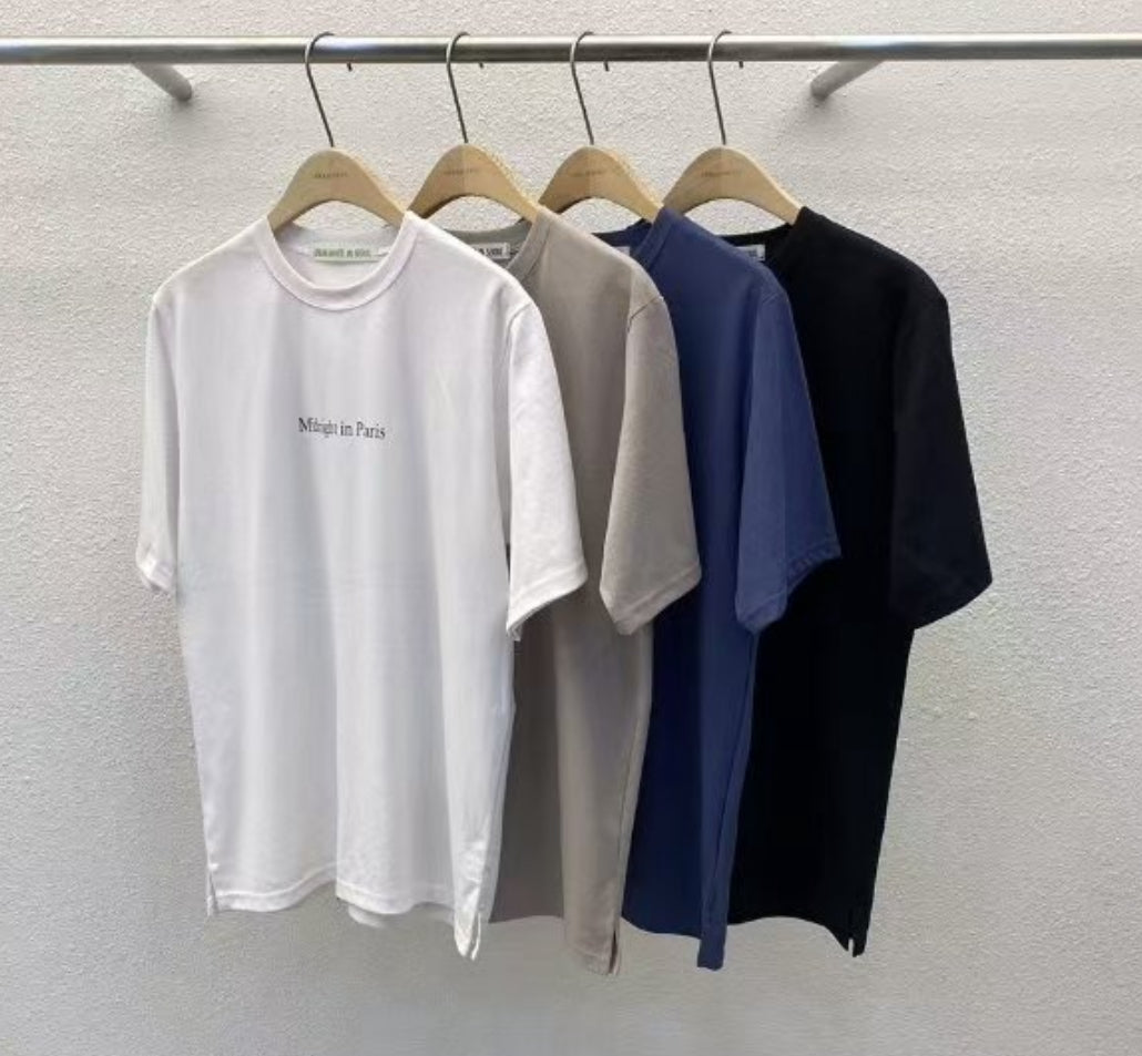 Midnight in Paris 簡約印花短袖