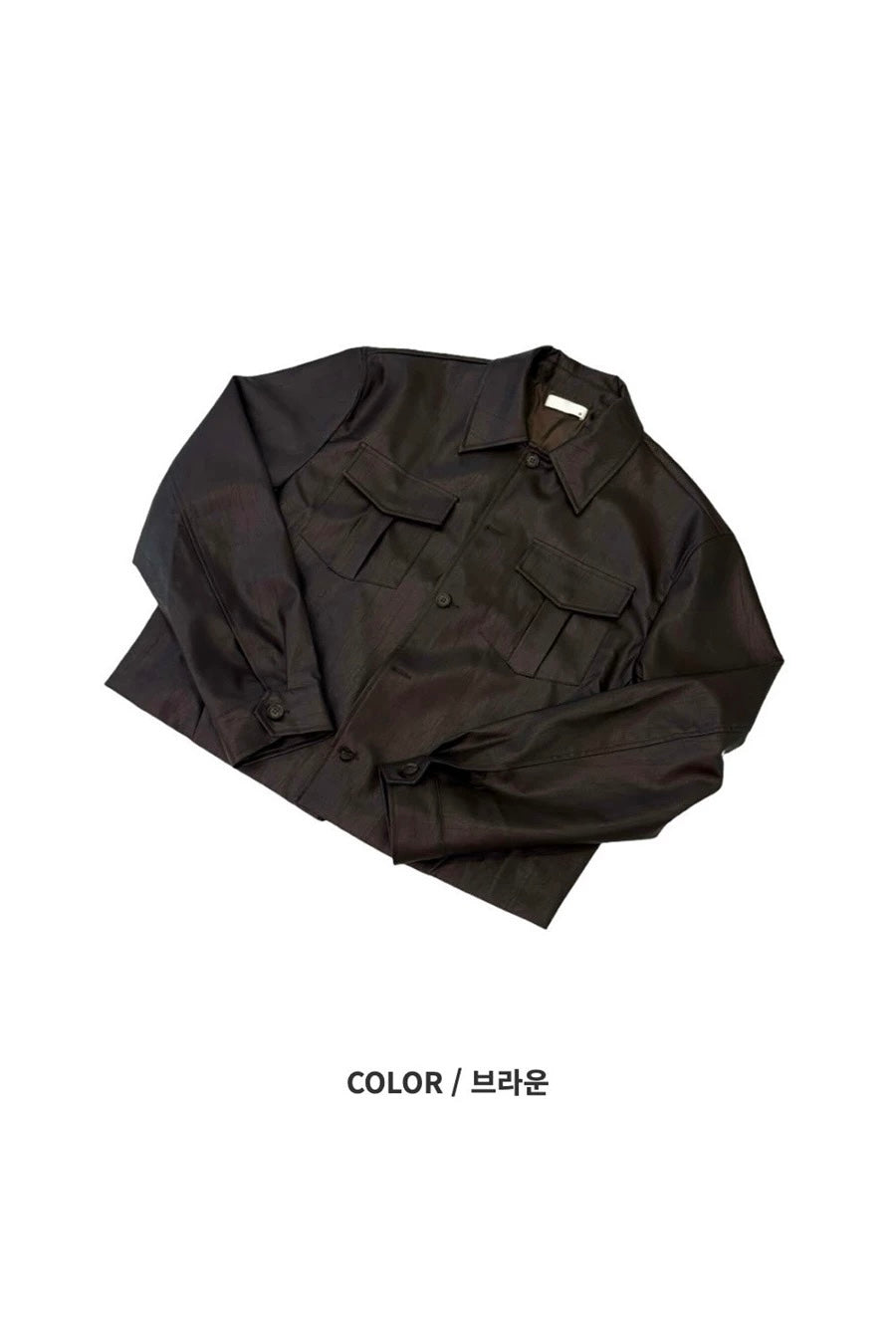 不壓身高!輕薄款雙口袋短皮褸|2色入