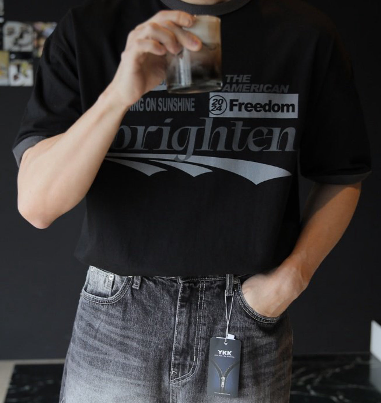 Brighten 棉質印花短袖