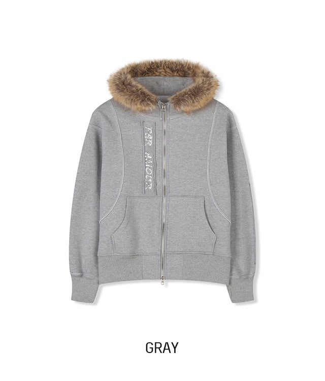 AMOUR超高質毛毛連帽衛衣|2色入