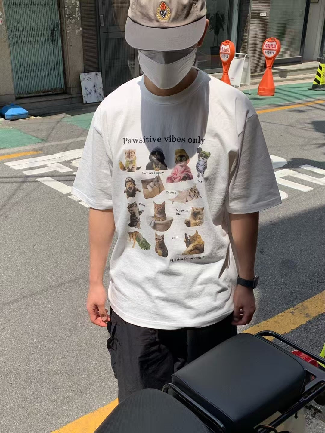 Pawsitive vibes only 貓貓印花短袖