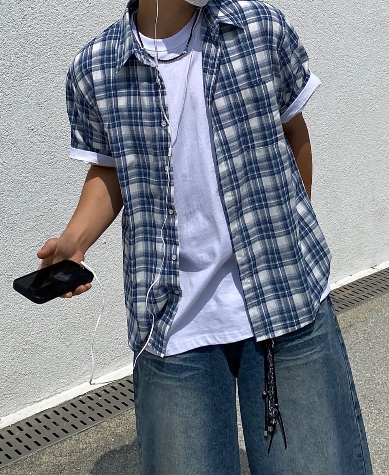 夏日復古格紋襯衫