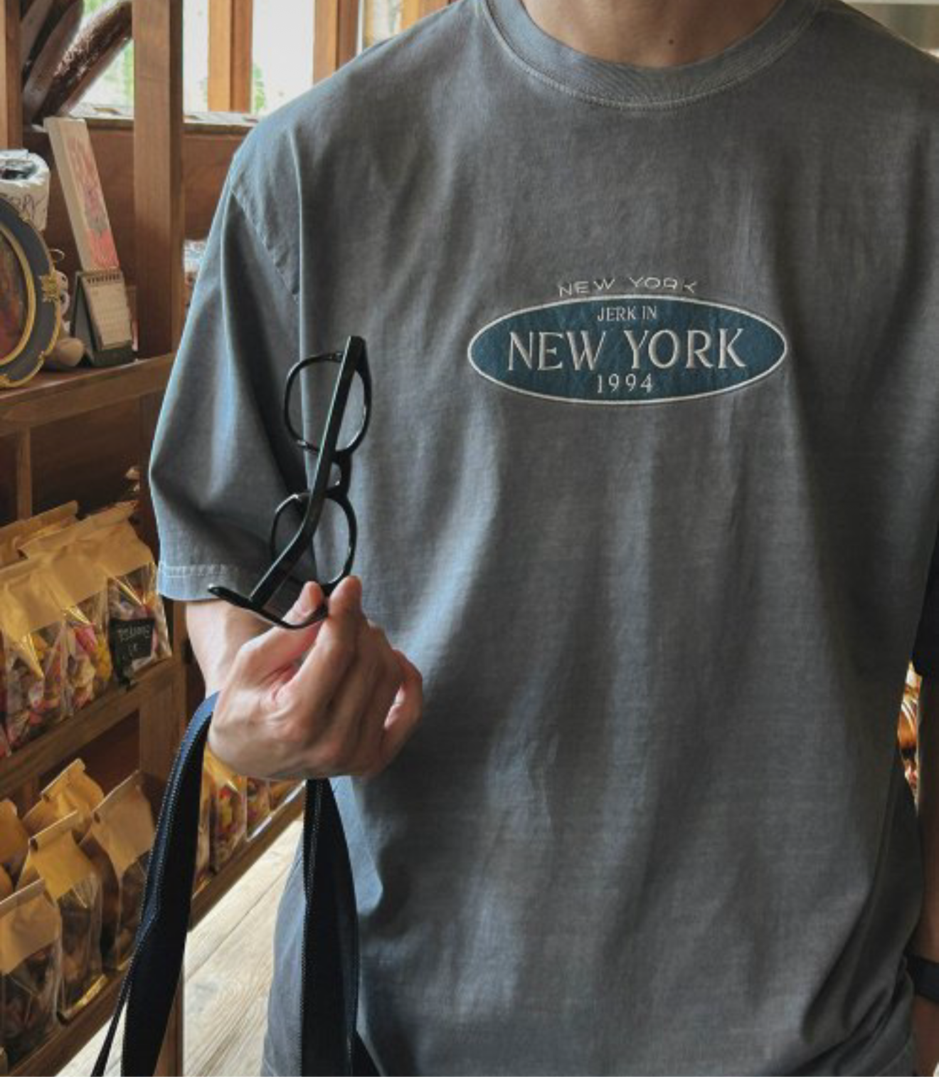 NY 1994印章刺繡棉質短袖