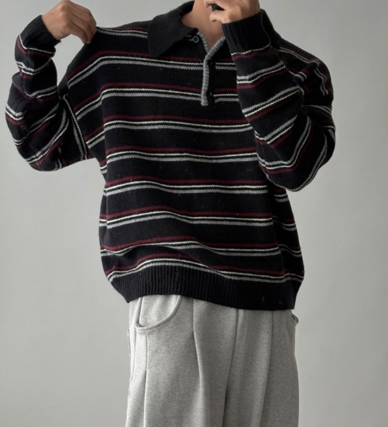 細橫間Collar領口針織衫