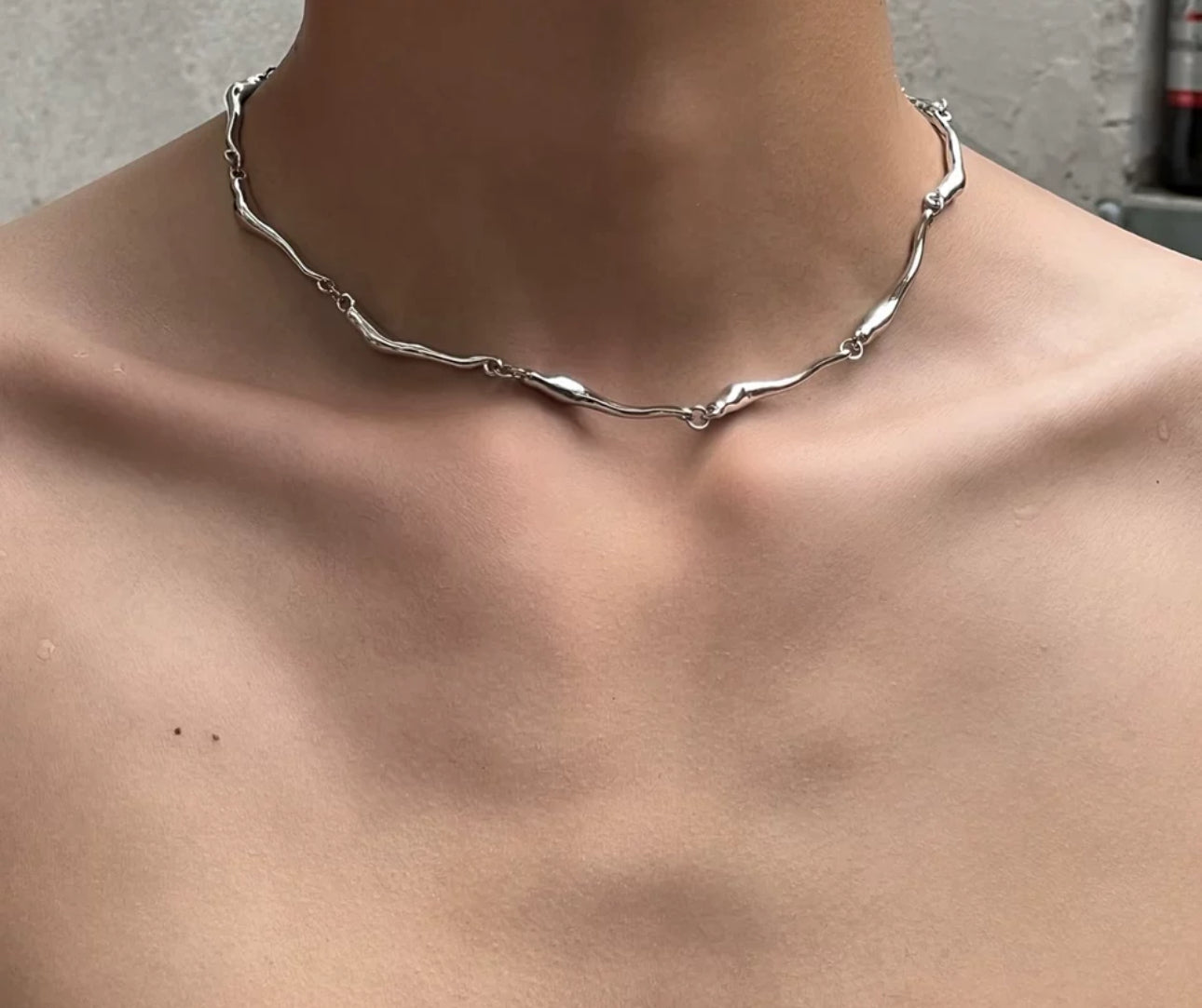 「NEW!」Irregular Basic Chain Necklace簡約設計鎖骨鏈￼
