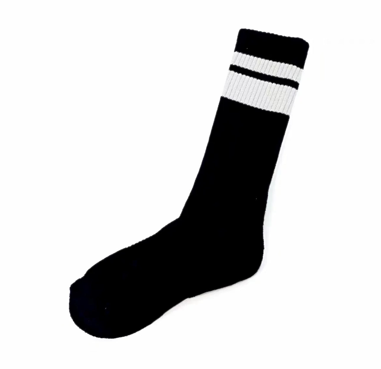 純棉堆疊橫間長襪