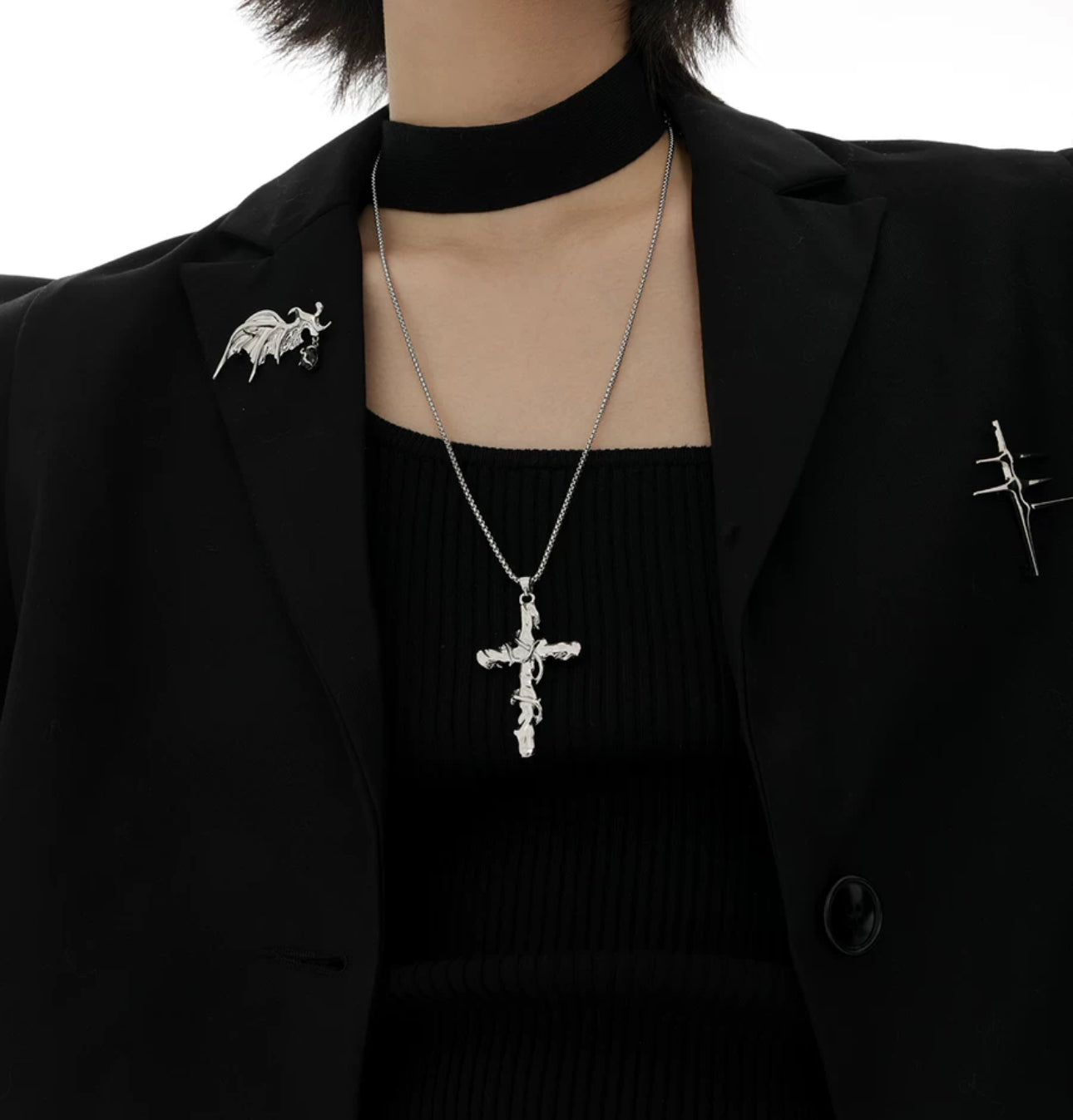 Thorns Cross Necklace