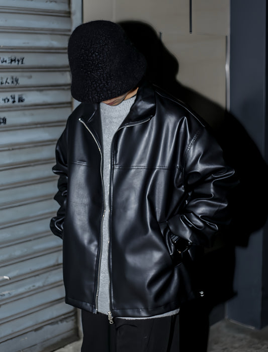 銷量超40件❗️🖤輕薄款抽繩束腰皮褸Light leather jacket🌟