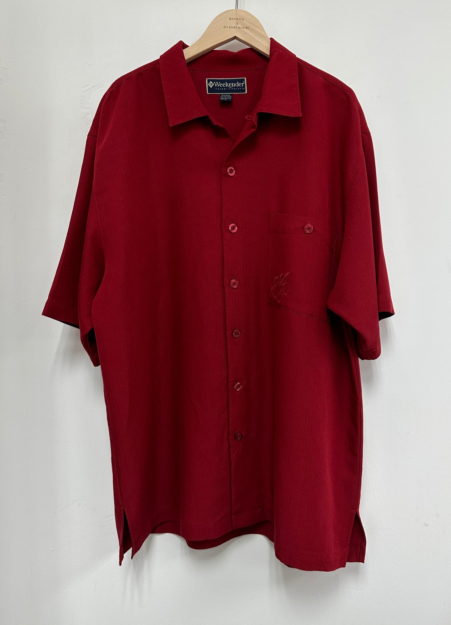*現貨*Cuban shirt-Red pigeon