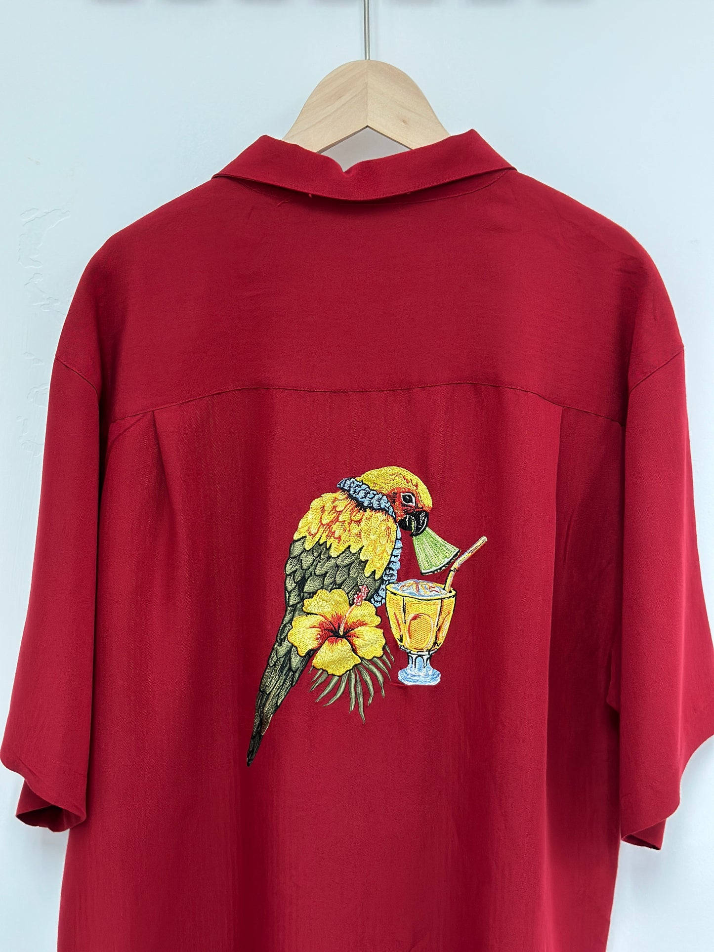 *現貨*Cuban shirt-Red pigeon