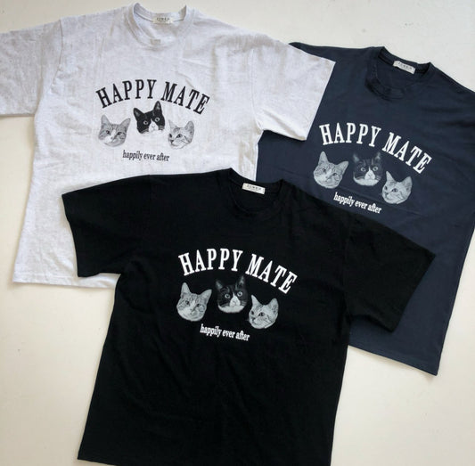 Happy Mate Cat Print Tee 棉質短袖