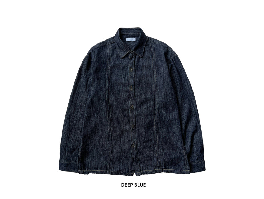 PREMIUM Set👑水洗牛仔長袖恤衫|1色入