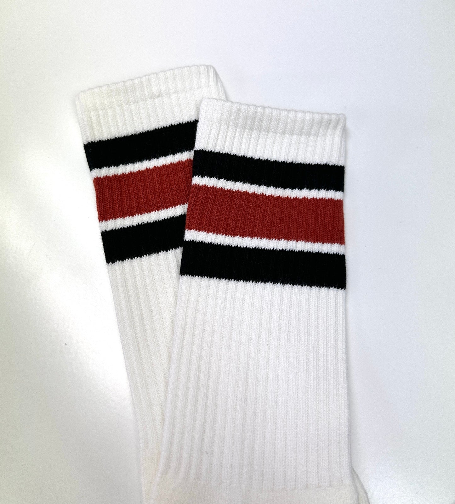 *短褲穿搭必備*純棉間條長襪