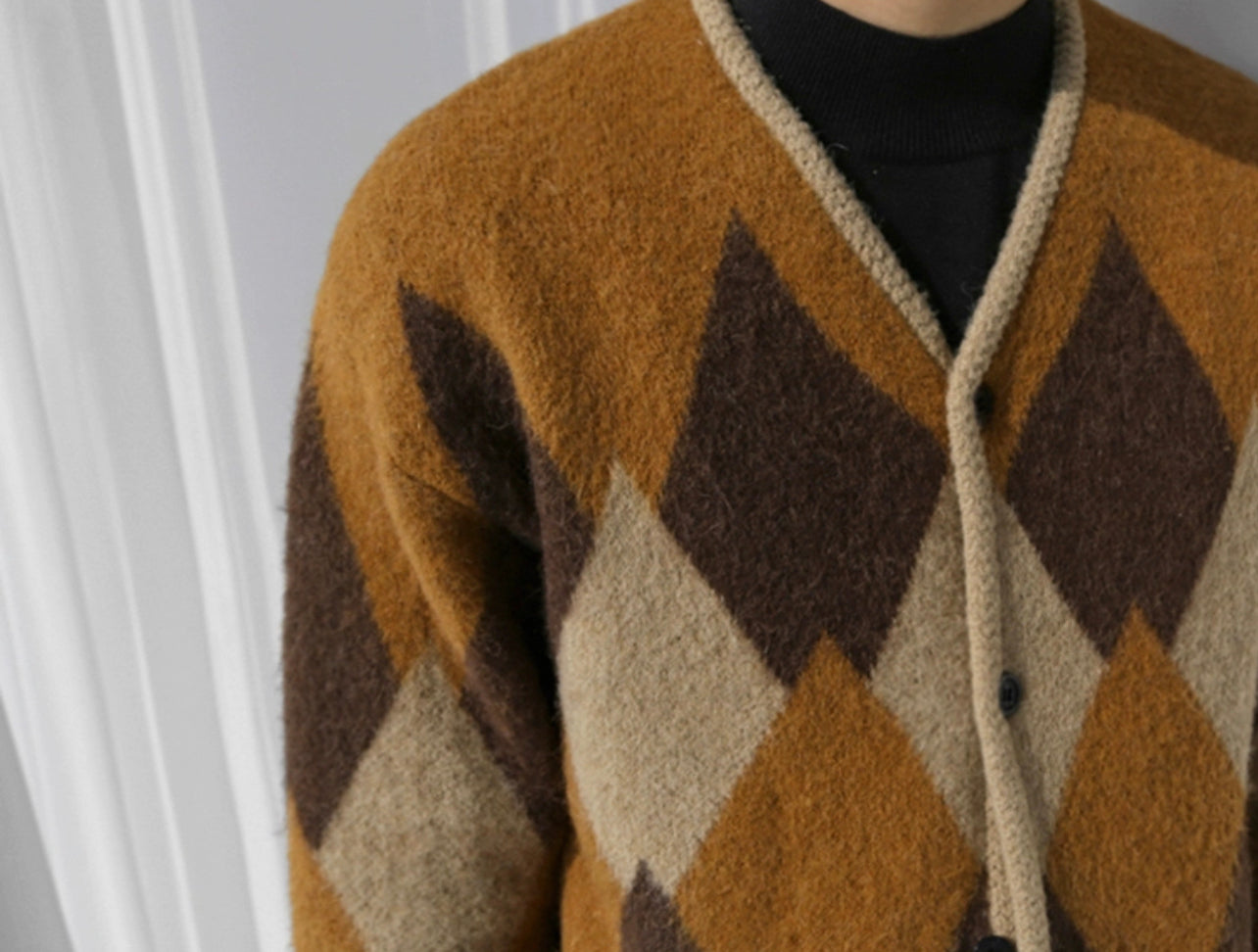 Argyle cardigan