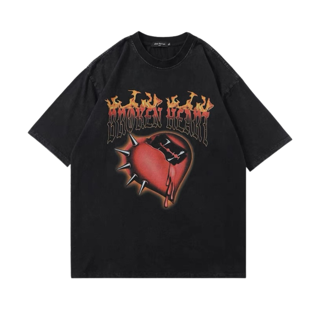Vintage Washed Top-Heart
