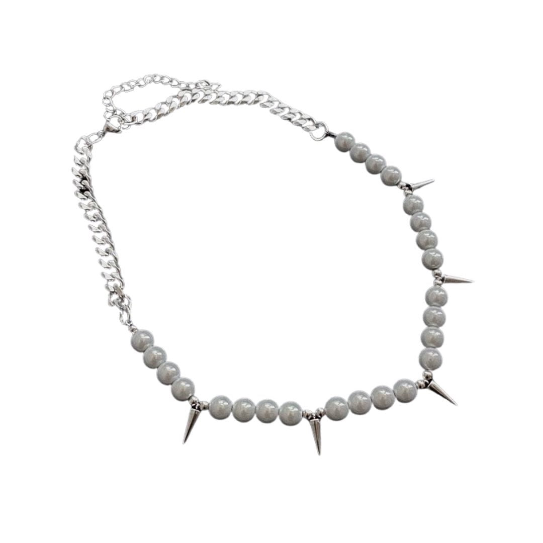 Cuban Chain Necklace With Pearls