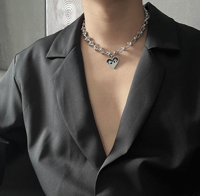 Retro Heart Necklace