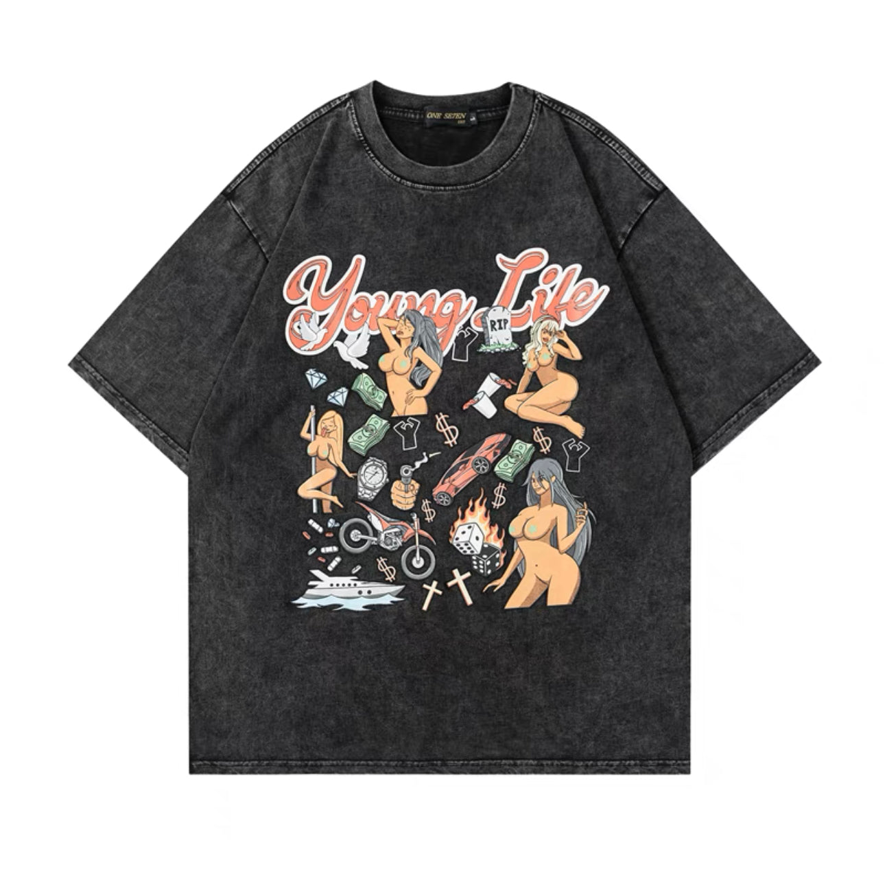 Vintage Washed Top-Young Life