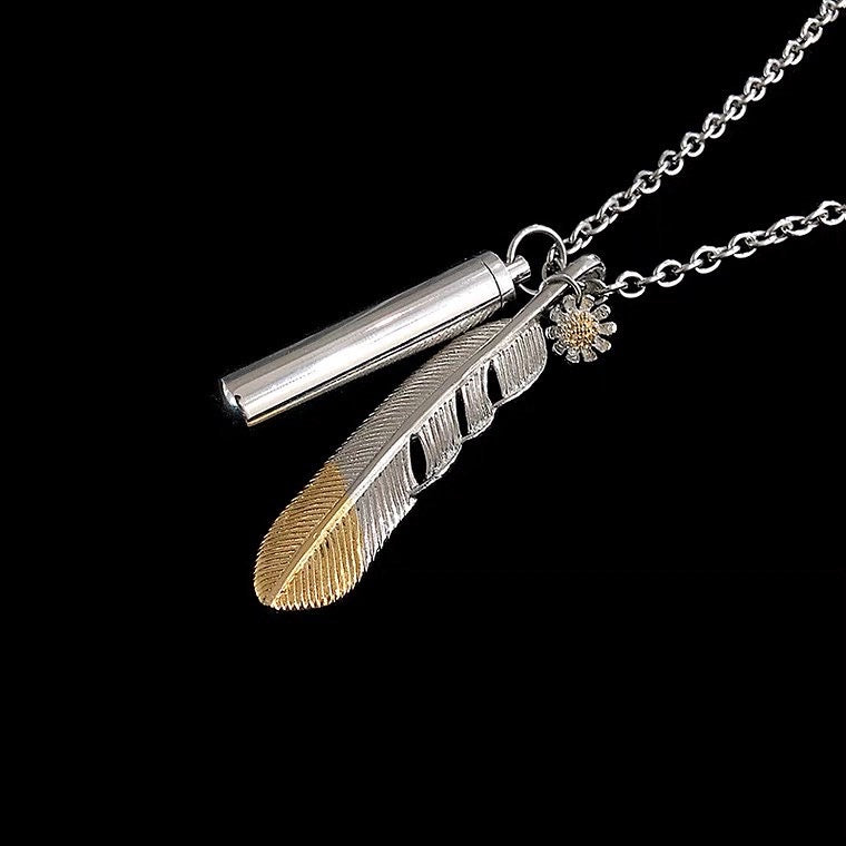 Feather Titanium Necklace