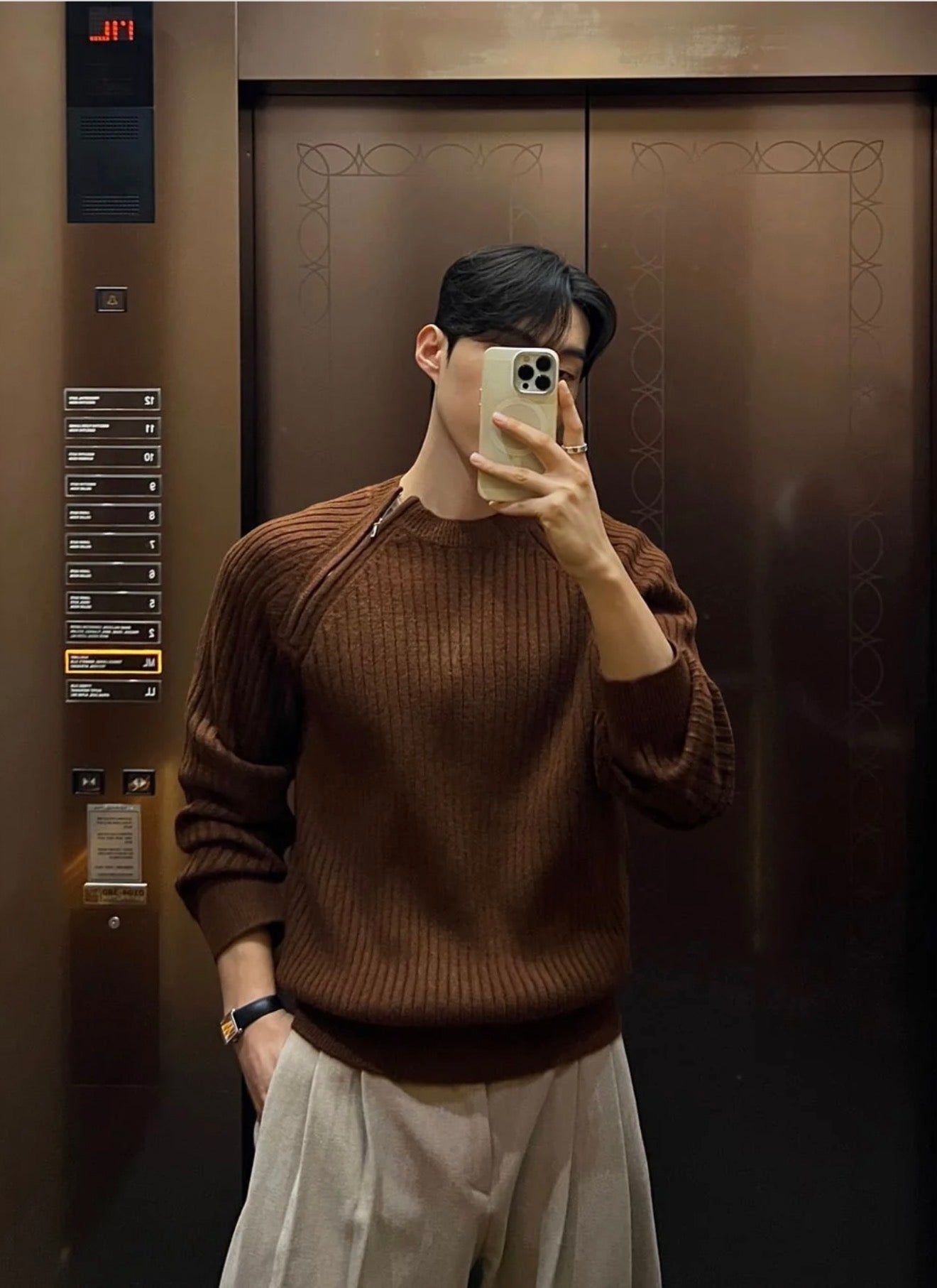 側拉鍊質感針織衫｜6色入