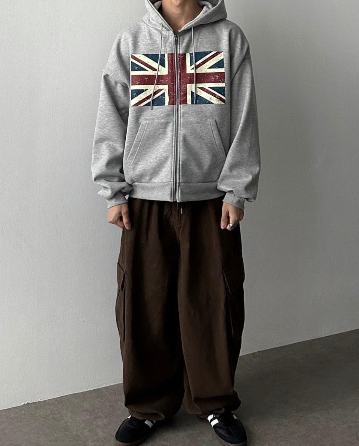 男女OK！短款國旗印花拉鏈外套｜2色入